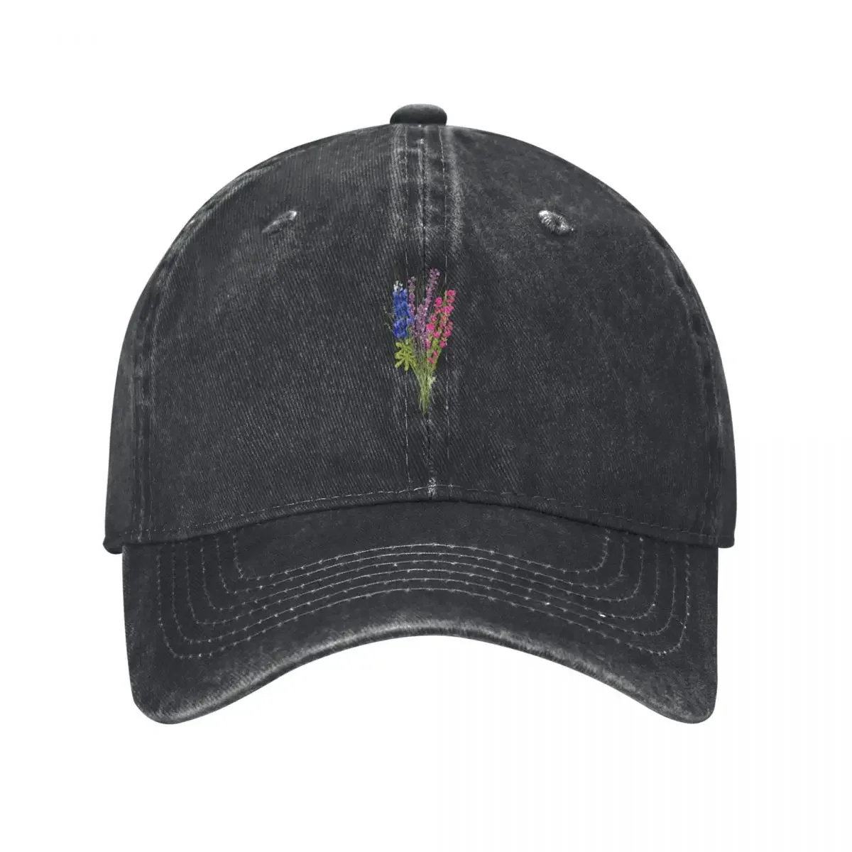 

subtle bi pride flowers Baseball Cap custom Hat New In The Hat Ladies Men's