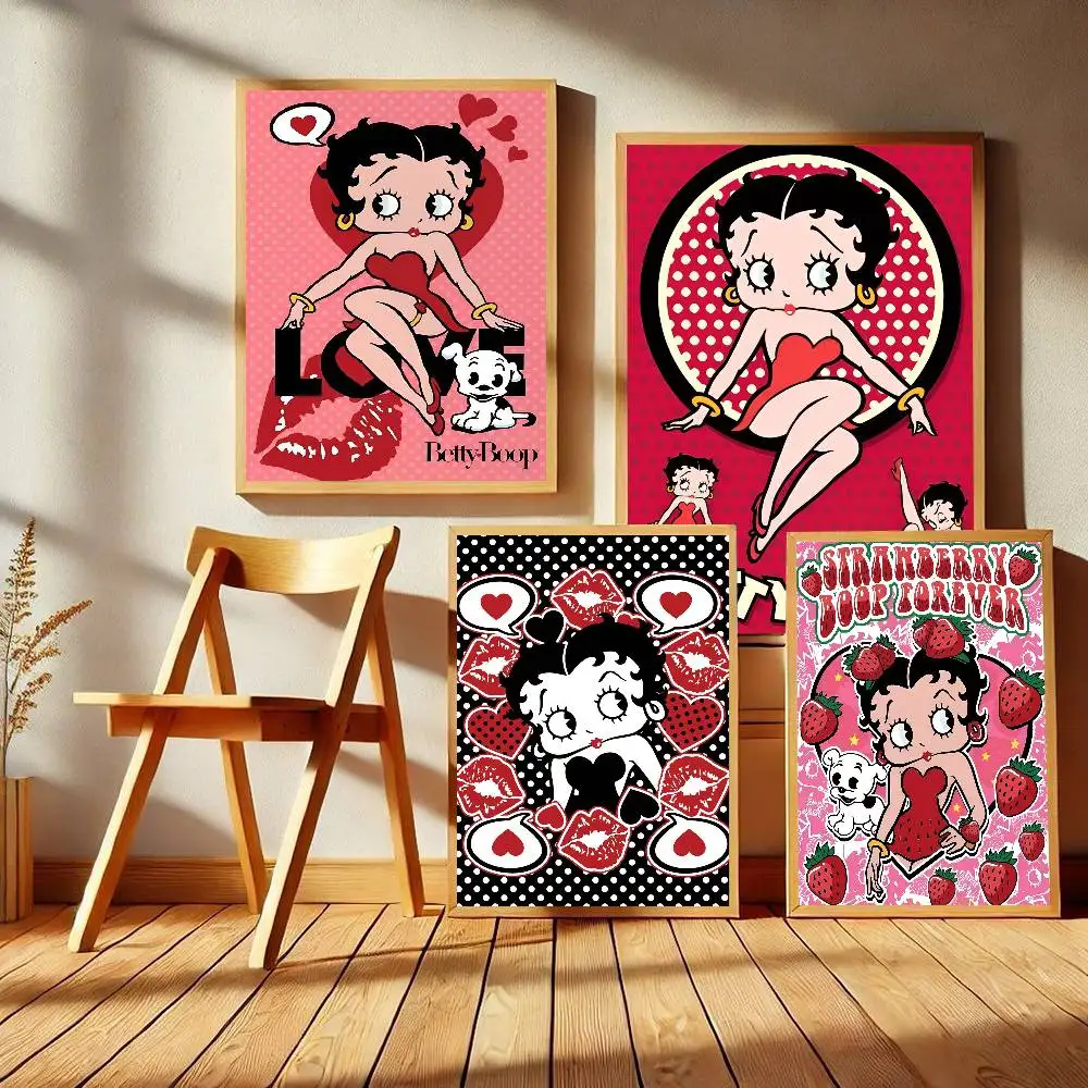 B-Betty-Cute-Boops Classic Movie Posters HD Quality Poster Wall Art Painting Study Nordic Home Decor