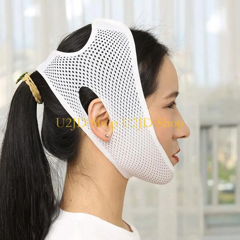 U2JD Doppio Mento Riduttore per Il Viso Dimagrante Cinghia Elastica V Line Strumento Sollevamento per Le Donne Degli Uomini