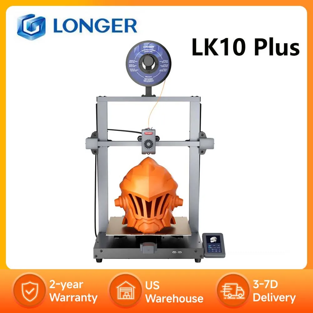 LONGER LK10 Plus FDM 3D Printer, 500mm/s High-Speed, 320×320×400mm Build Volume, 0.1mm Precision, Auto Bed Leveling, 300°C Direct Drive Extruder, Dual Z-Axis, WiFi Printing
