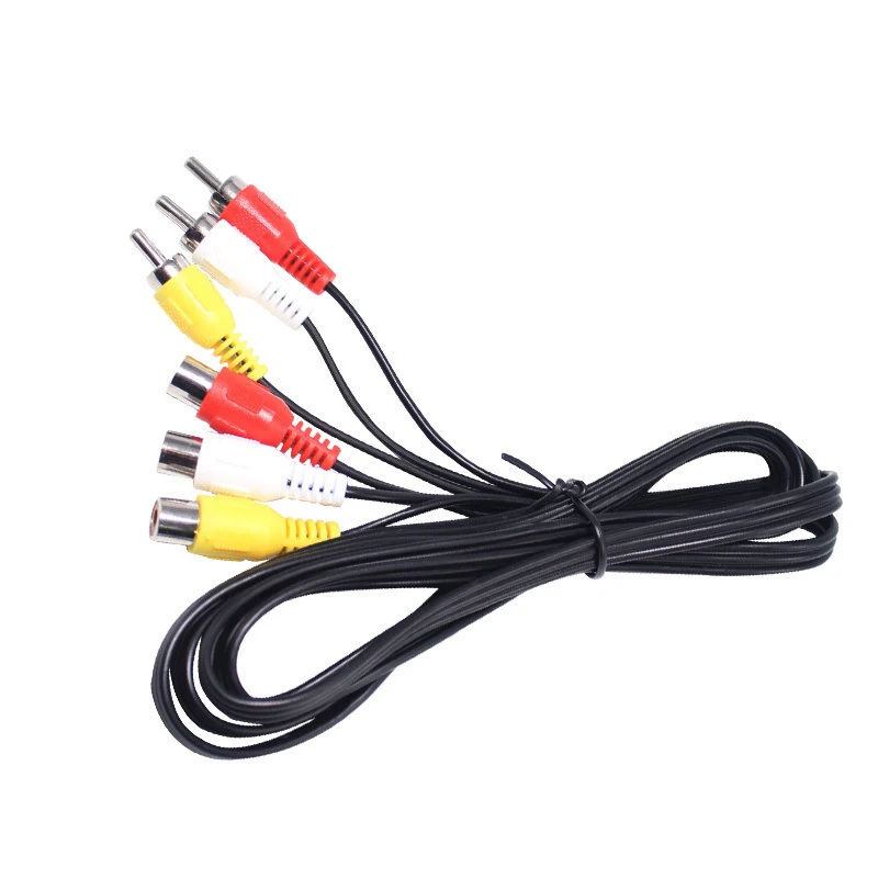 1.5M 3 RCA Male to 3 RCA Male/female connector Composite Audio Video AV extension Cable Plug Cables ﻿ ﻿