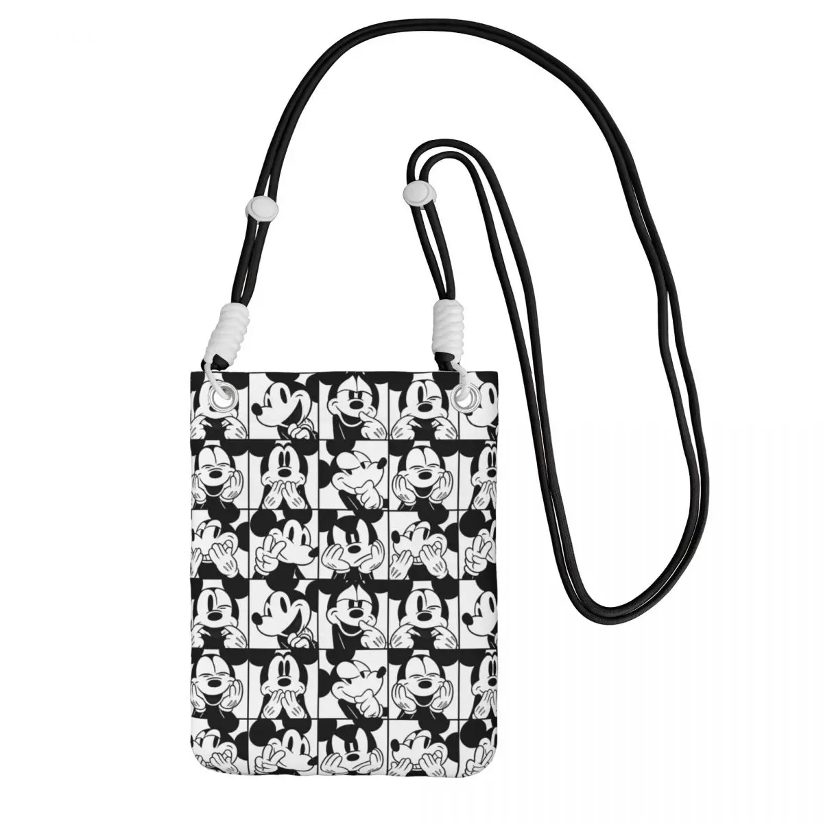 

Custom Mickey Mouse Carry A Mobile Phone Bag Diagonally Women Men Fashion Cartoon Character Mobile Phone Bag Phone Money Pouch