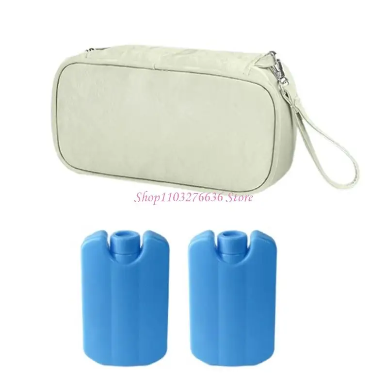 R6FD Portable Storage Bags for Breast Milk Lightweight Universal Fabric Spacious Interior Organize Bag with Handle