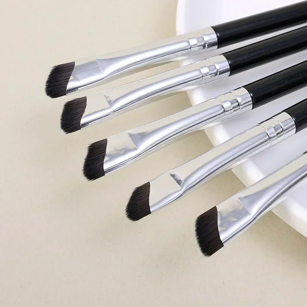 Pennelli per trucco angolati professionali pennello per Eyeliner falce doppia testa piatta per sopracciglia Eyeliner Contour Beauty Make Up Cosmetics Tool