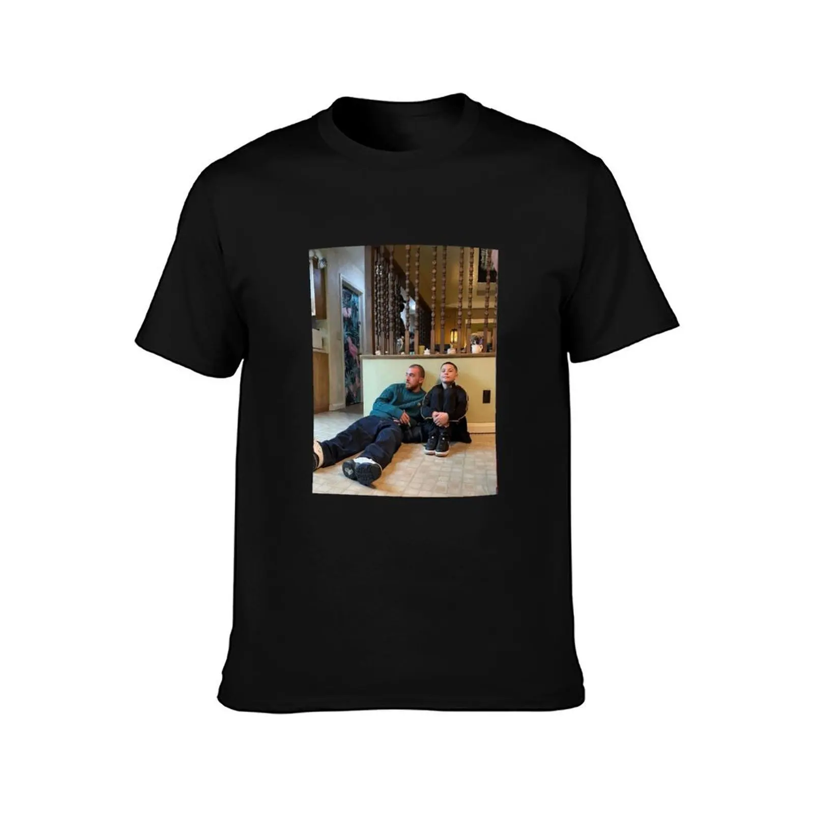fezco and ashtray T-Shirt, Summer Casual Cotton Tee, Oversized Streetwear Tops, Vintage Graphic Print, Loose Fit Short Sleeve