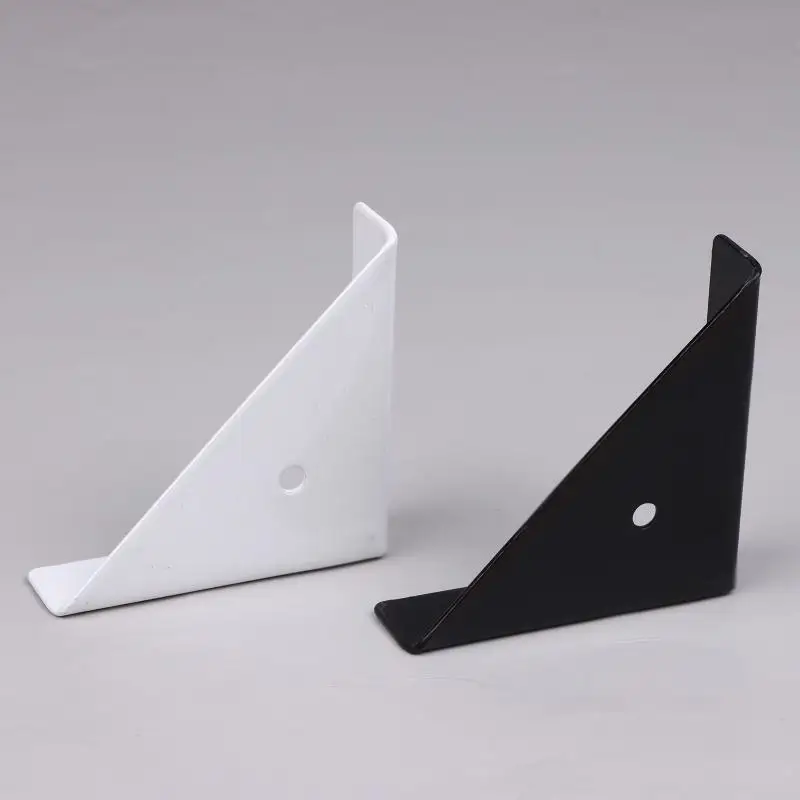 4PCS Right Triangle Corner Supports White Black Wooden Furniture Corner Connector Fasteners Suitable For Beds Cabinets
