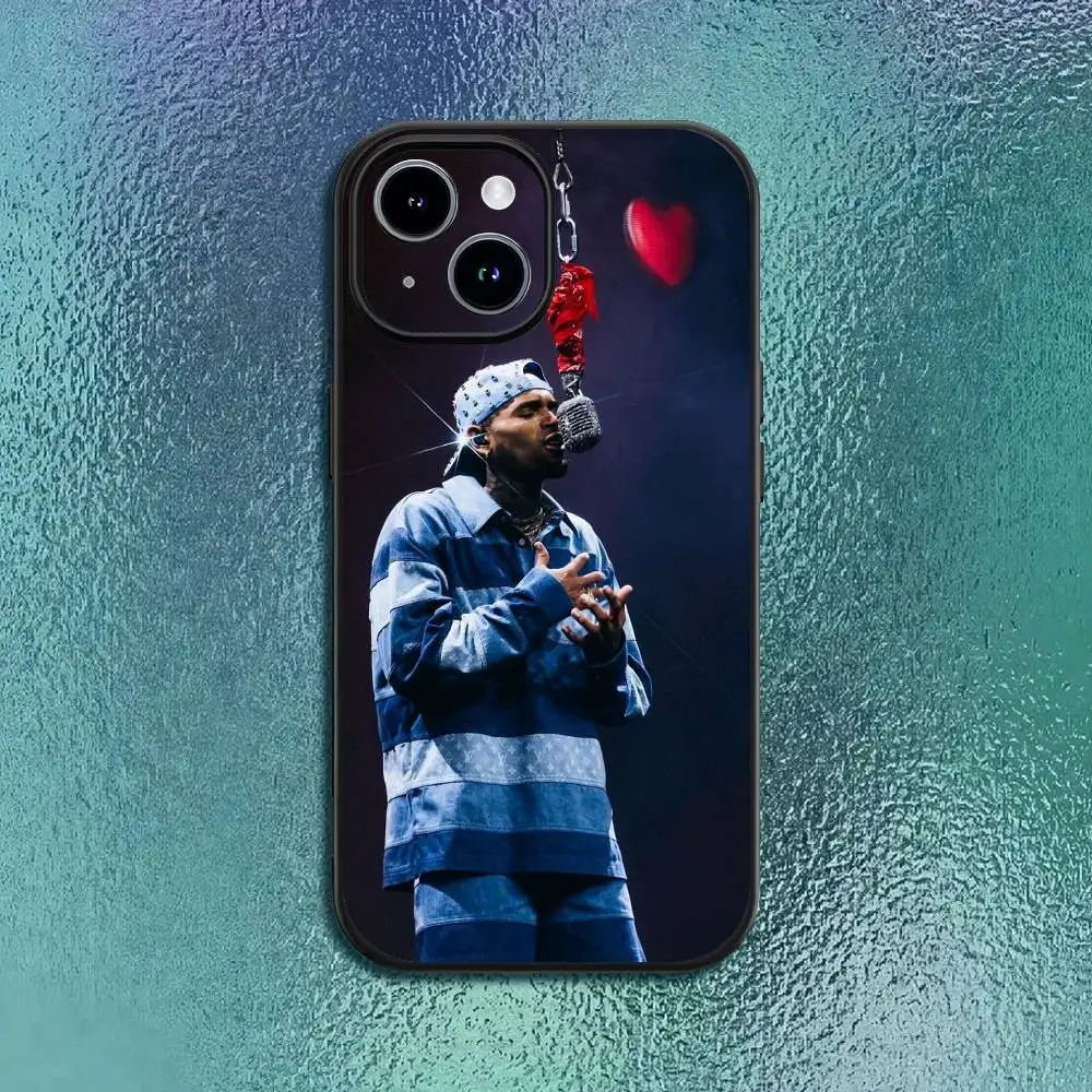 حافظة هاتف C-Chris B-Brown-n لهاتف آيفون 17 12 13 14 15 16Pro Max Plus غلاف ناعم أسود كلاسيكي