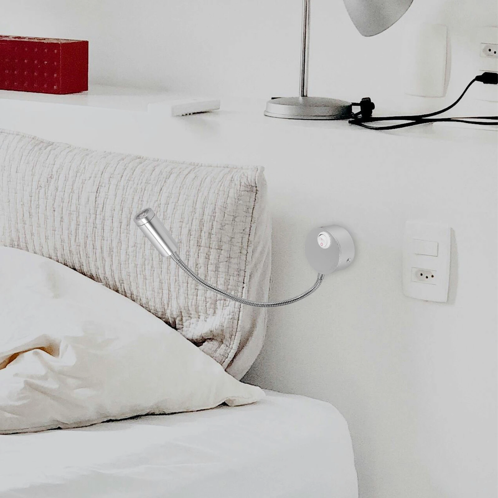 

Aluminium LED Light 3W Warm White Flexible Arm Bedside Lamp for Bedroom Study Led Wall Light Decor Home Lighting