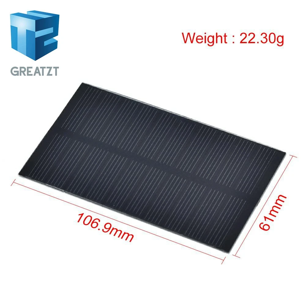 GREATZT smart electronics Solar Panel 1W 5V DIY Small Solar Panel for Cellular Phone Charger Home Light Toy etc Solar Cell DIY