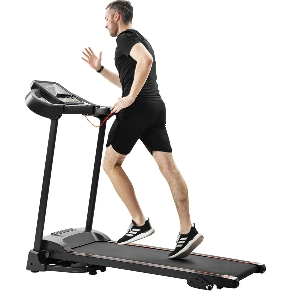 Motorized Folding Treadmill with Incline Adjuster - Compact Running Jogging Machine with Audio Speakers, Ideal for Home Workouts