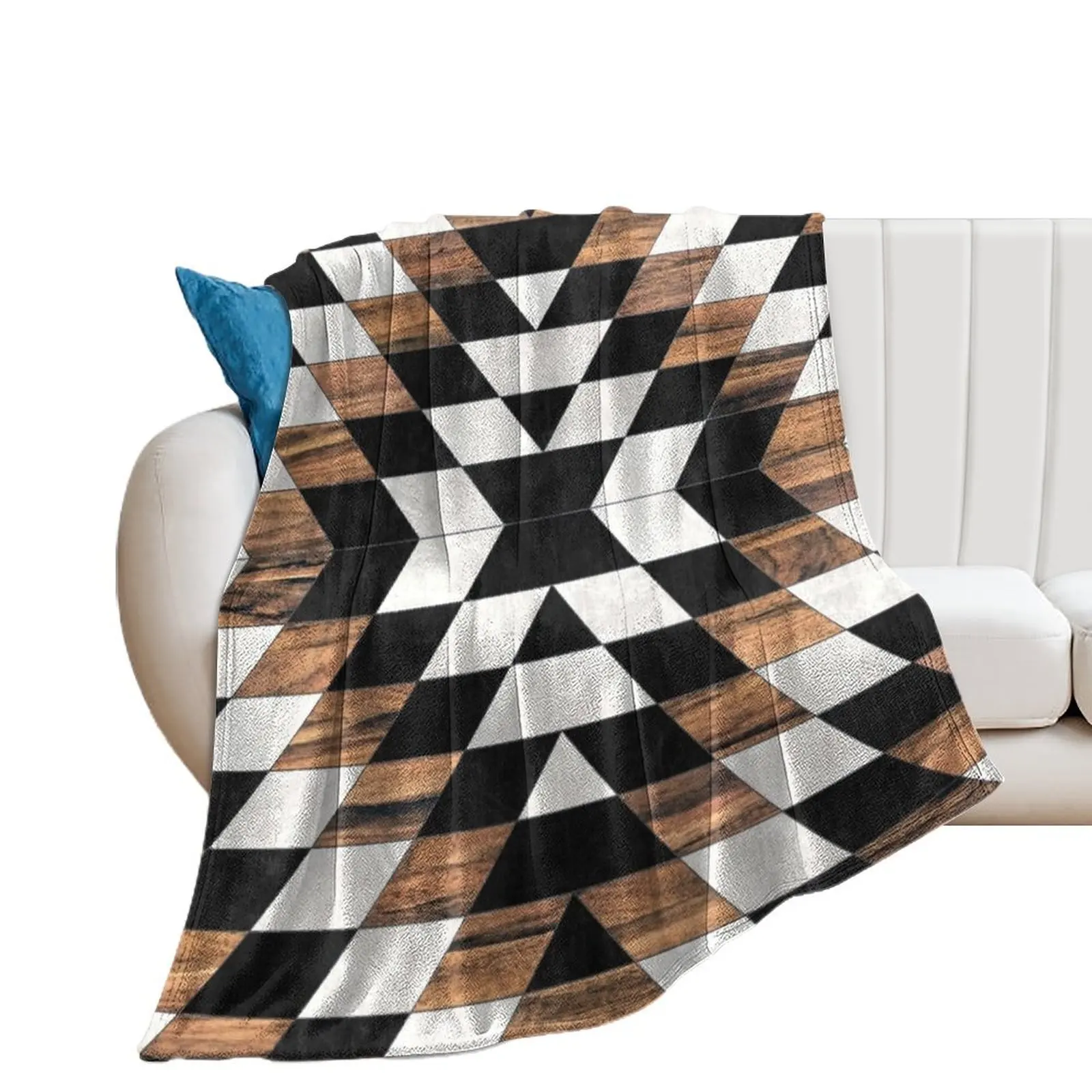 

Urban Tribal Pattern No.13 - Aztec - Concrete and Wood Throw Blanket Furry Sofa Quilt Comforter Blankets