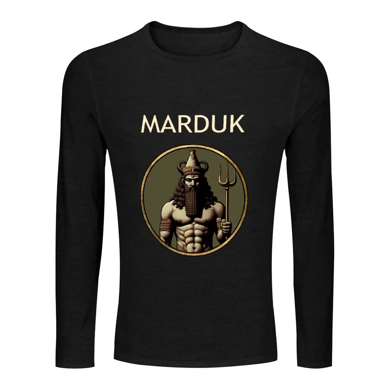 Marduk Babylonian God Ancient Mesopotamian God Long T-Shirt shirts graphic tees t-shirts man slim fit t shirts for men