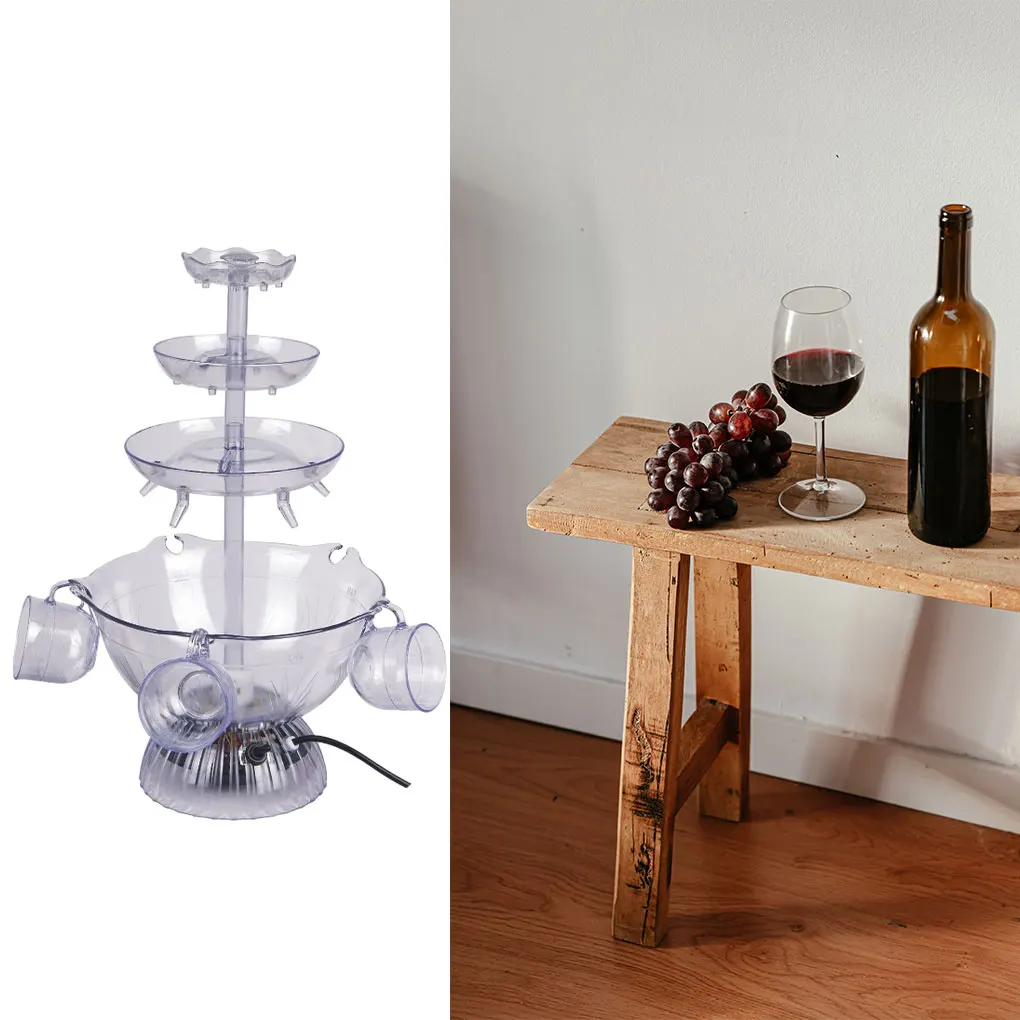 Non-toxic Wine Fountain Food Grade Durability Exquisite Craft Wide Application Tier Party Fountain