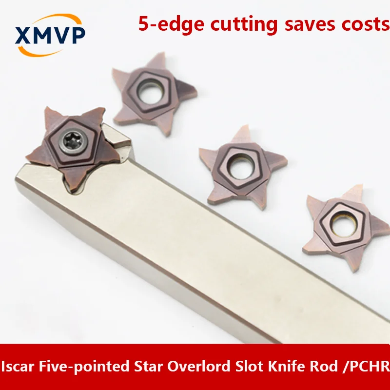 

Iscar Five-pointed Star King slotted Knife, Teguk Four-pointed Star shallow slotted Knife holder, slotted knife PCHR/TQHR