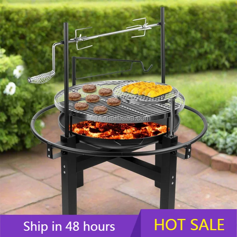 

POWER LEAP SEJR 5 in 1 Multifunction Fire Pits Outdoor Camping Wood Burning Fire Pit BBQ Grill