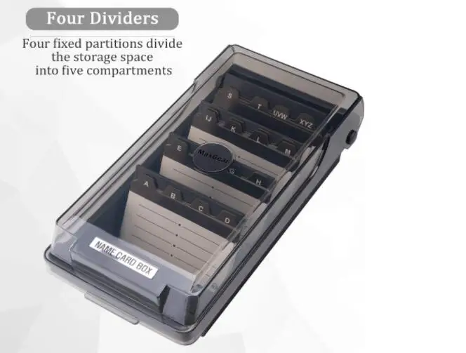 Business Card Holder Case Organizer File Box Storage