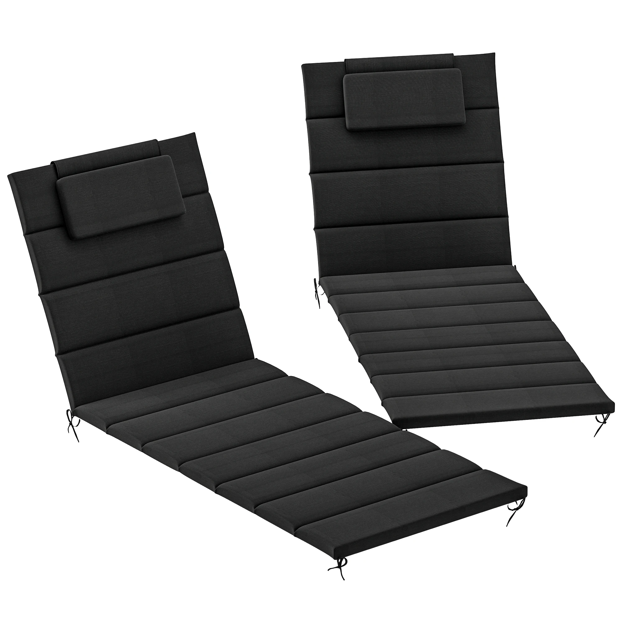 Foldable Lounge Chair Cushion Set of 2, Upf50+ 230Gsm Olefin and 25D High-Density Foam, Chaise Lounge Cushion Set, 80