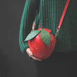 Apple Shaped Bag Cute Funny Women Evening Bag Party Wedding Clutch Purses Chain Shoulder Bag for Birthday Gift