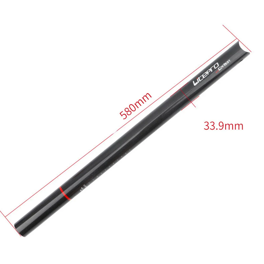 Litepro Faltfahrrad Carbonfaser-Sattelstütze 31,8/33,9mm*580MM für Brompton 412 SP8 Fnhon Fahrrad-Sattelstütze – Detail 2