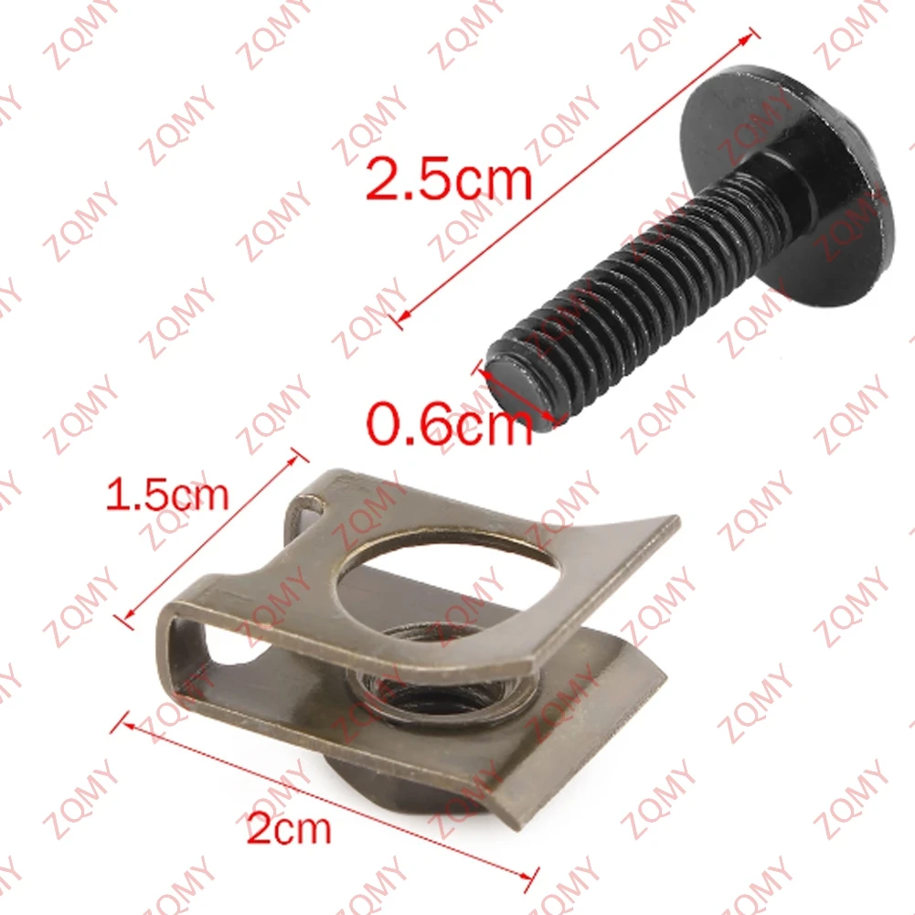 M6 Body Fairing Bolts Substituição, Speed Clips Bolt Kit, Fastener Clips, Screw Set, Universal, CNC Aluminium, Motocicleta, 10pcs