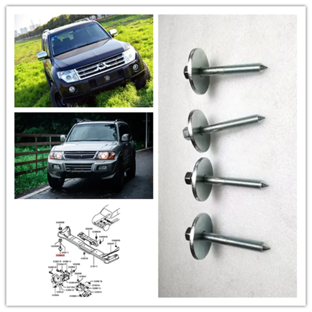 

4PCS Front Transmission Crossbeam Fixing Bracket Screws For Pajero Montero V63W V68W V73W V77W V83W V93W V97W V98W MR418596