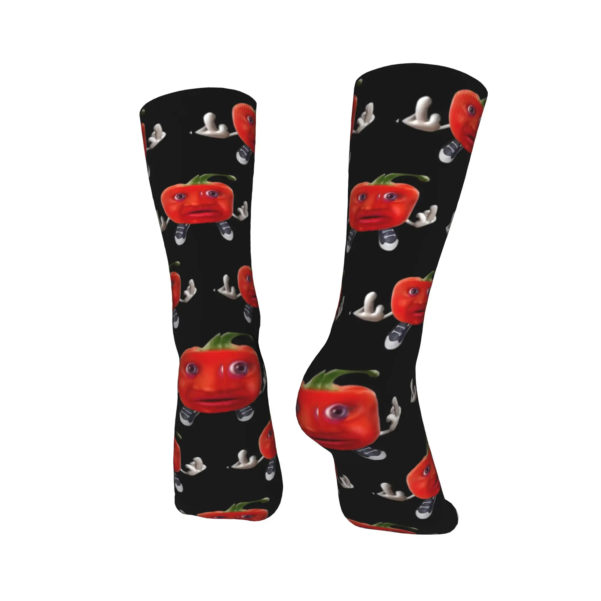 مضحك سخيف AI Red PepperGen Z ميمي الدماغ الفكاهة الفاكهة الجوارب جوارب الخريف المضادة للبكتيريا زوجين الجوارب لينة الجري الجوارب