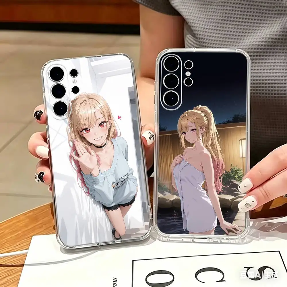 M-Marin Kitagawa Pretty adorable Phone Case For Samsung S25,S24,S21,S22,S21,S20,S10,S9Ultra,Plus,Fe,Lite Transparent Cover