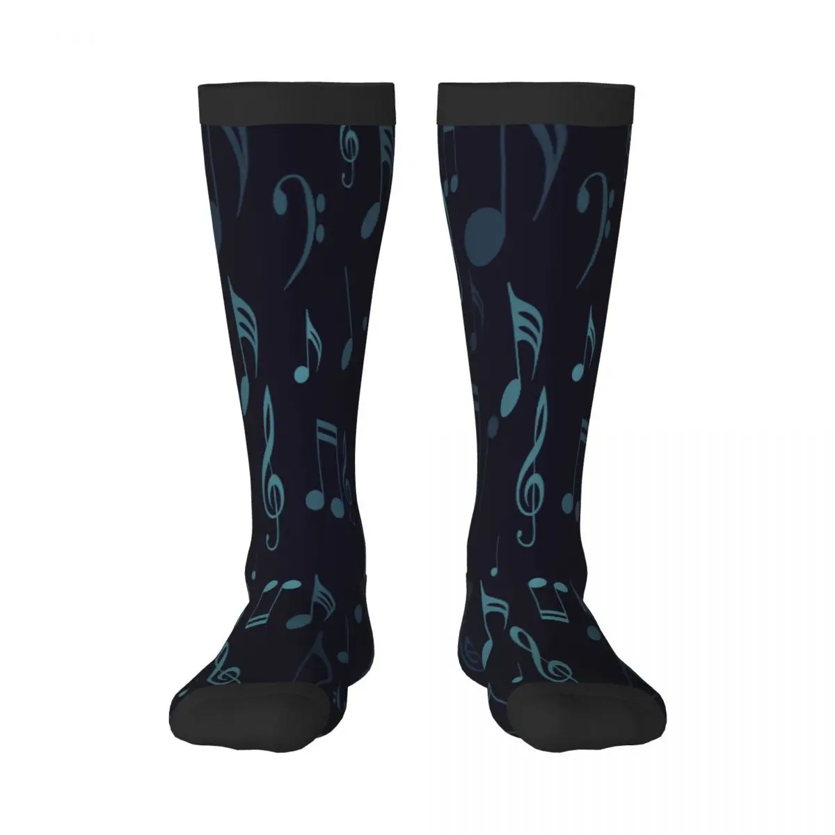 Unisex Socks Autumn Winter Music Notes Treble Clef Long Socks Business Casual Harajuku Streetwear Sports Socks Sox