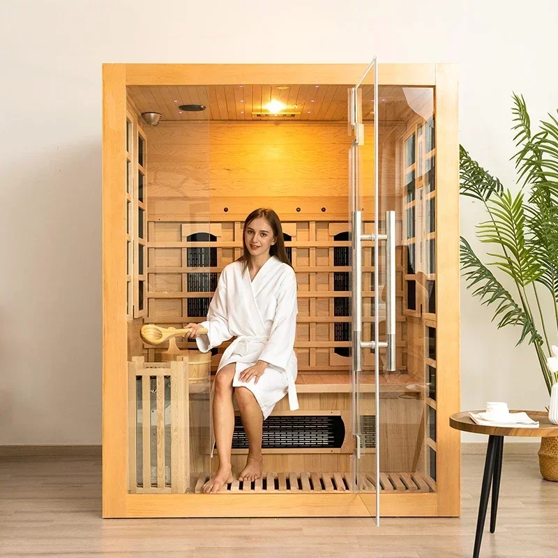 

SS Solid wood customization of light wave room, wet and dry steam box, sauna room, steam room for home use