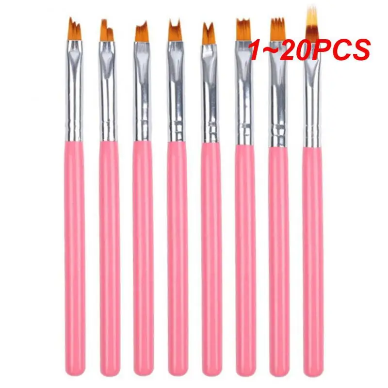 1 ~ 20 SZTUK Pędzel do paznokci Pędzel do żelu do manicure Nail ArtSet Pędzel do paznokci Płyn akrylowy proszek do rzeźbienia Pędzel do żelu Rysunek Liner Nail