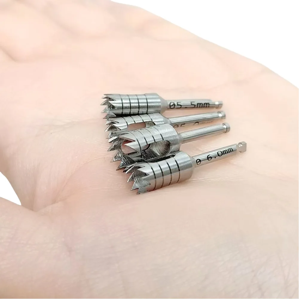 Dental Implant Trephine Bur & Hollow Bone Ring Cutter, Osteotomy and Bone Harvesting Drill – Implant Surgery Accessories