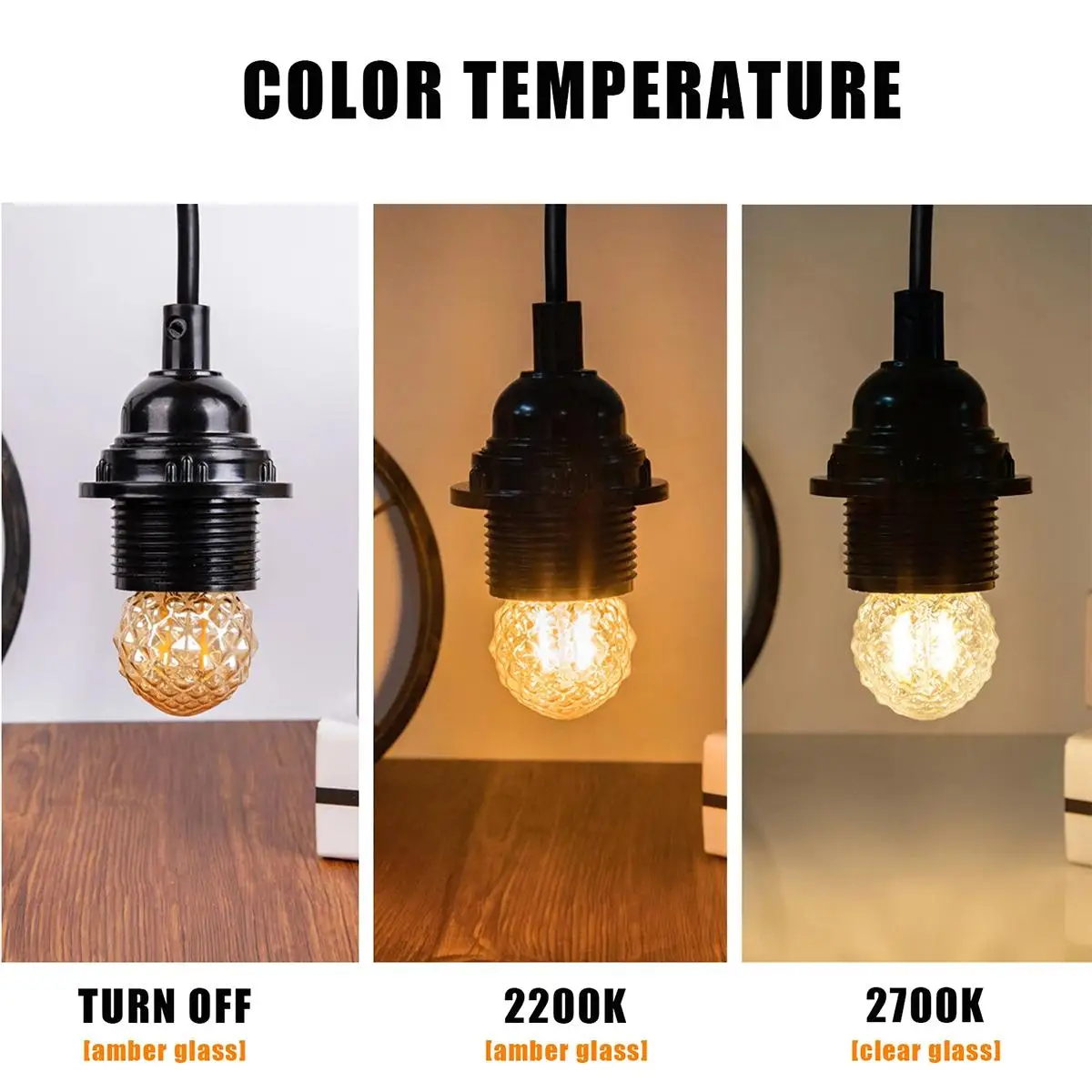 E27 220v 1w G40 Led Filament Light Bulbs For String Lights Replacement Bulb Warm White Retro Globe Edison Screw Decorative 2200k