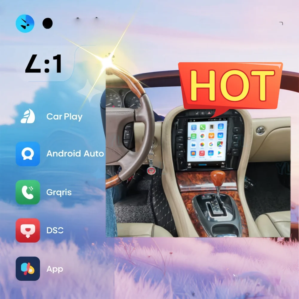 YANF For Jaguar XJ X-TYPE S-TYPE 2004-2008 Android 14 Multimedia Player Carplay GPS Navigation Touch Screen Car Radio Head Unit