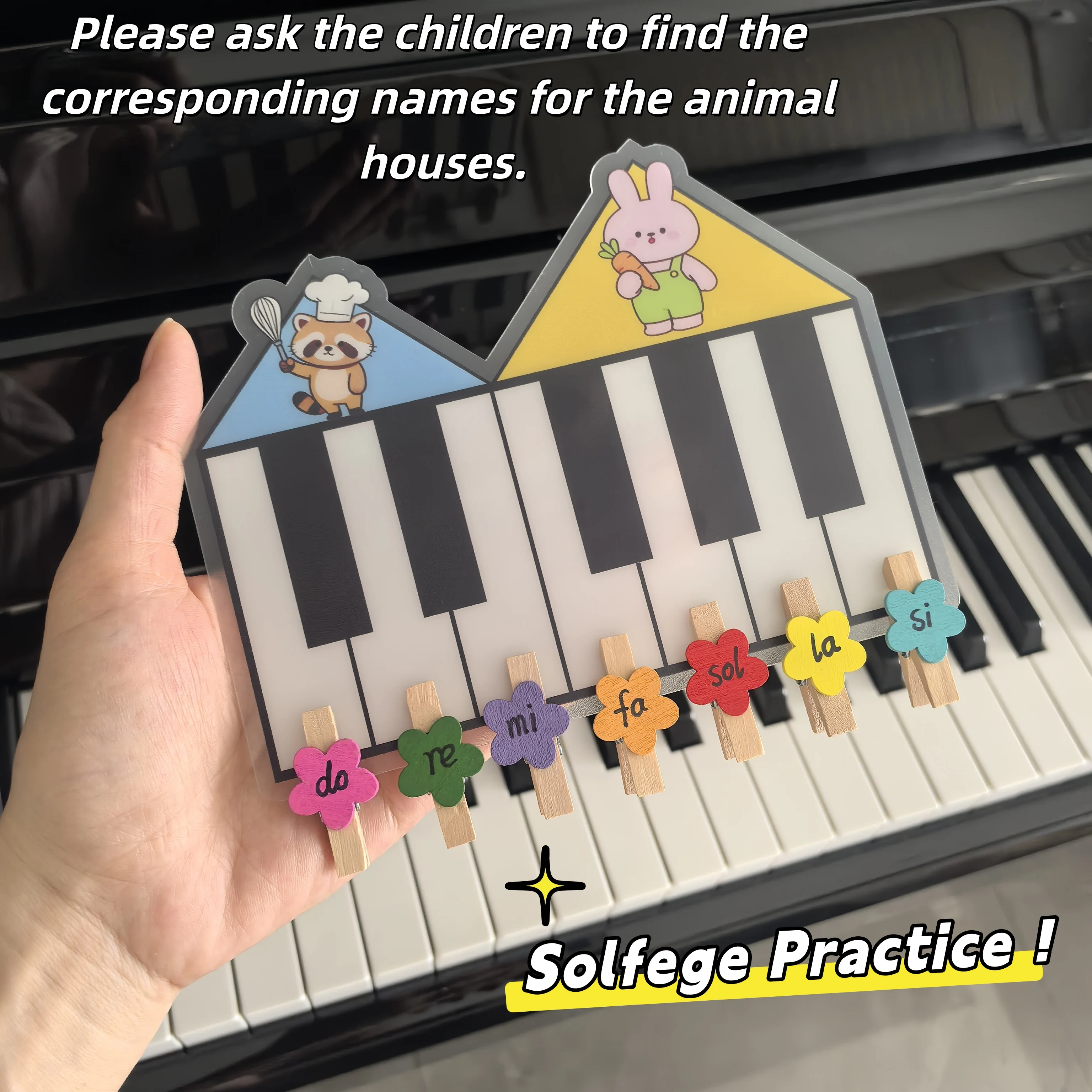 بطاقة تعلم البيانو لتعلم اسم الملاحظة Solfege Interval Triad Practice Keyboard Position بطاقات تعليم الموسيقى للمبتدئين