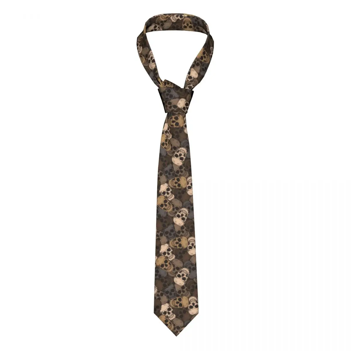 

Brown Camouflage Skulls Tie Ties Hip-Hop Street Cravat Street Necktie 8cm Wide