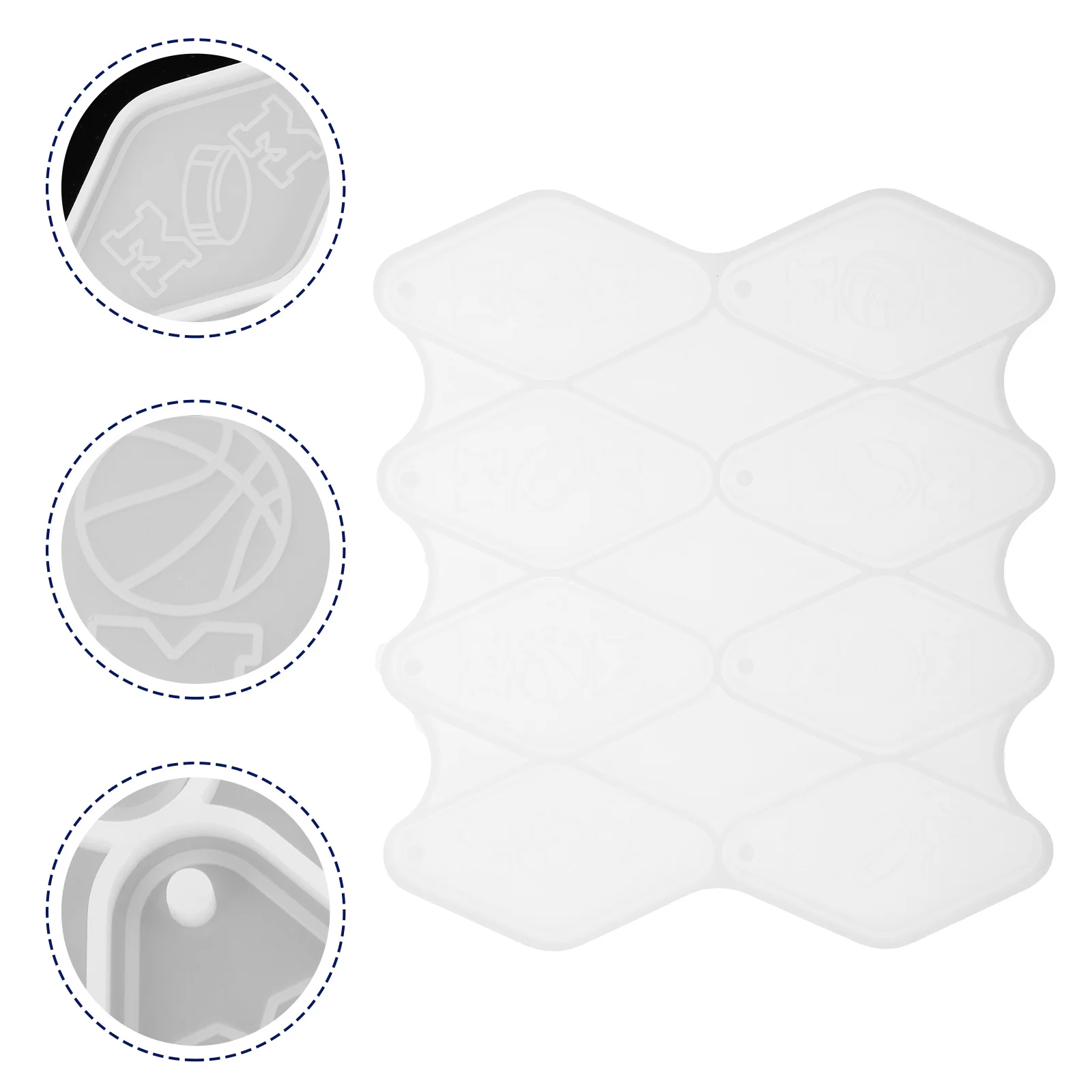 

Silicone Keychain Molds for Epoxy Resin Jewelry Making Supplies Lightweight Pendant Mold DIY Tools Creative Shape