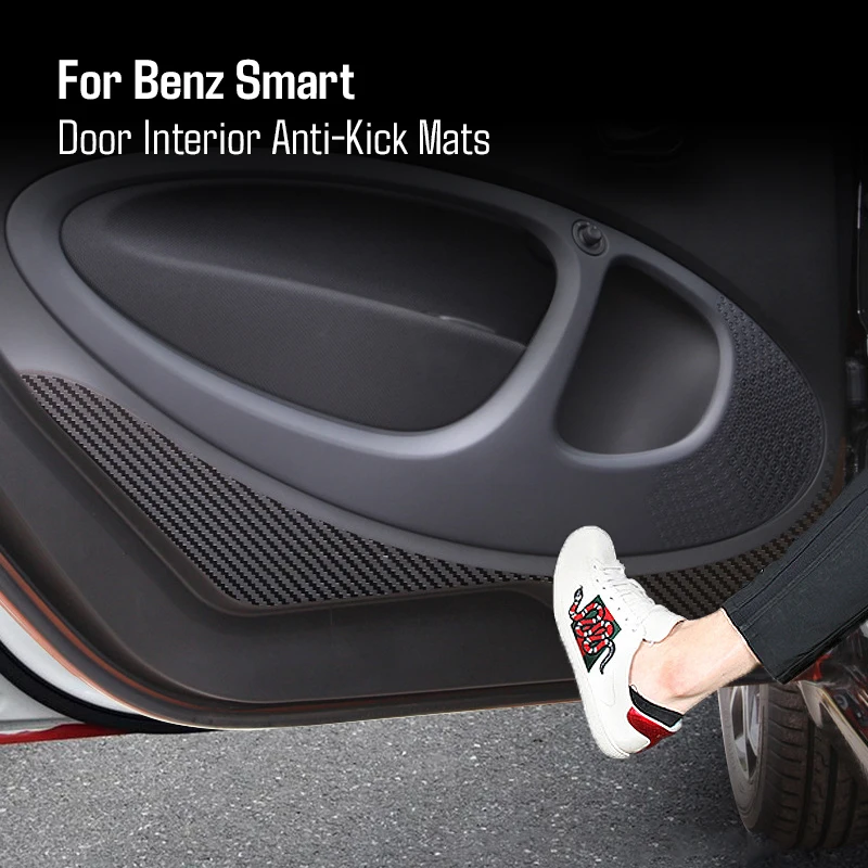 Car Door Edge Protection Pad Anti-kick Anti Dirty Door Mats Cove Sticker For Mercedes Benz smart fortwo 2016 2017 2018 2019