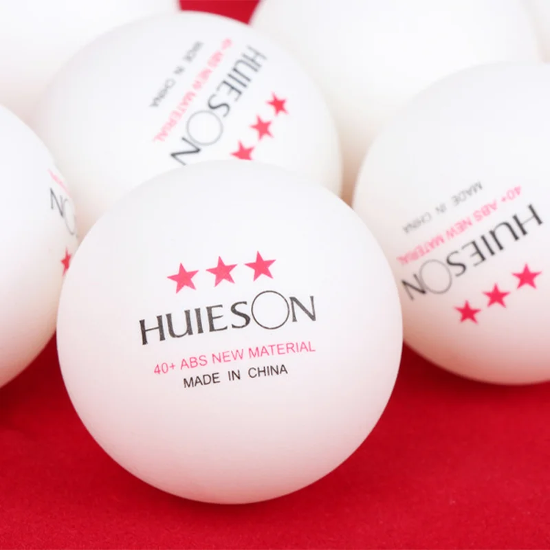 3-Pack of Hui Sheng Abs40+ Samsung Table Tennis Balls, High-Elasticity and Durable Training Ping Pong Balls