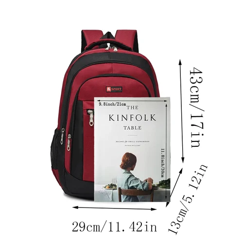 Imagen 2 del producto Mochilas modernas, versátiles, sencillas y espaciosas para hombres y mujeres, bolsas de viaje de doble hombro, ligeras y portátiles.