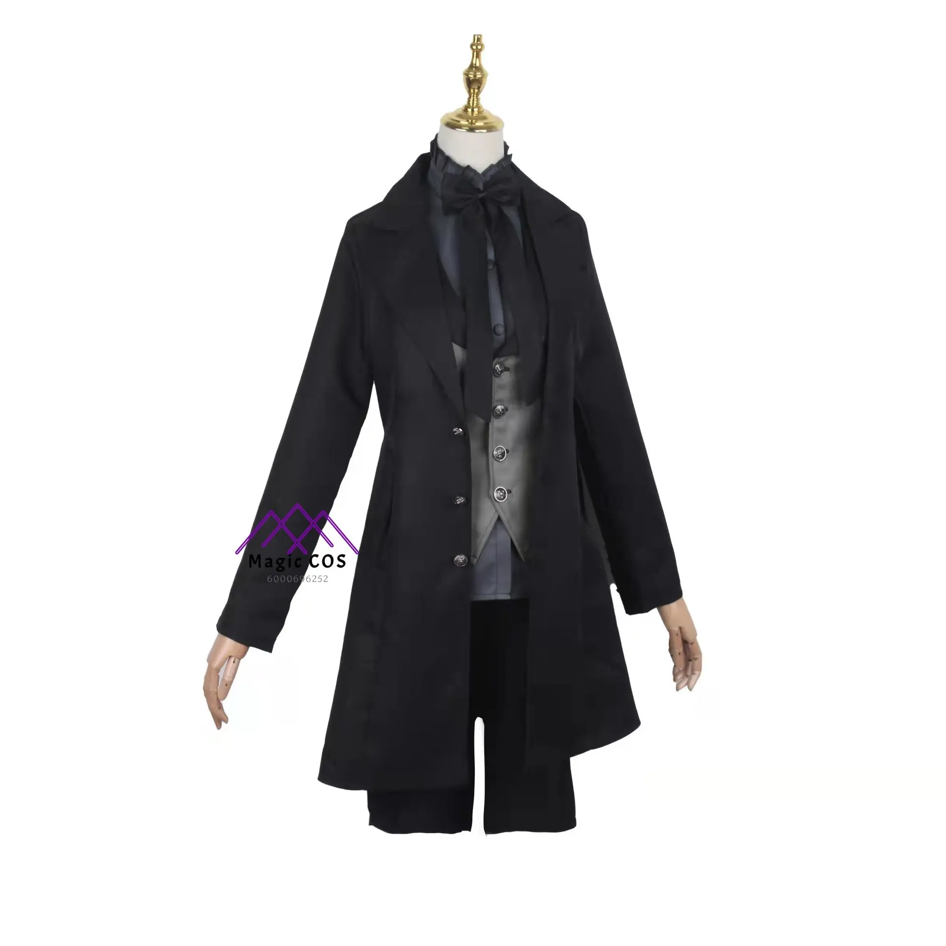 حار أنيمي الأسود بتلر سيباستيان دور اللعب مجموعة كاملة تأثيري حلي + قفازات موحدة شيطان أسود جودة عالية مجموعة كاملة (ذكر) #4