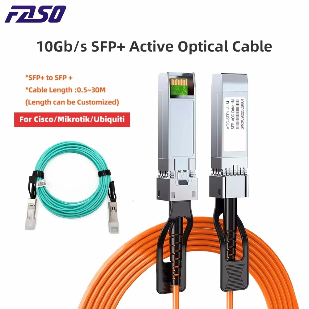 

10G SFP AOC Cable SFP+ to SFP+AOC OM2 OM3 3M/5M/7M LSZH Active Optical Cable(AOC) for Cisco,MikroTik,Ubiquiti Switch Fiber Optic