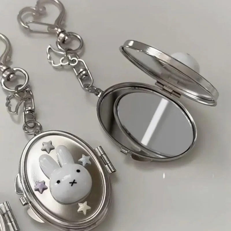 Kawaii Miffy Keychain Cute Rabbit Pentagram Charm Ornament Car Backpack Zipper Accessories Cartoon Anime Peripherals Friend Gift