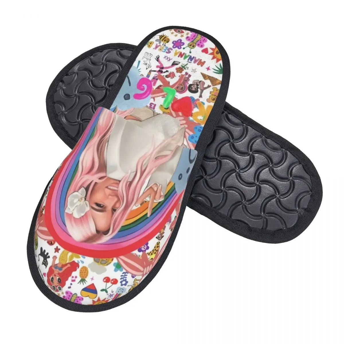 Pantoufles Personnalisées en Mousse à Mémoire de Forme pour Femme, Chaussures de Spa Confortables, Chanteur Colombien Manana Sera Bonito Karol G House