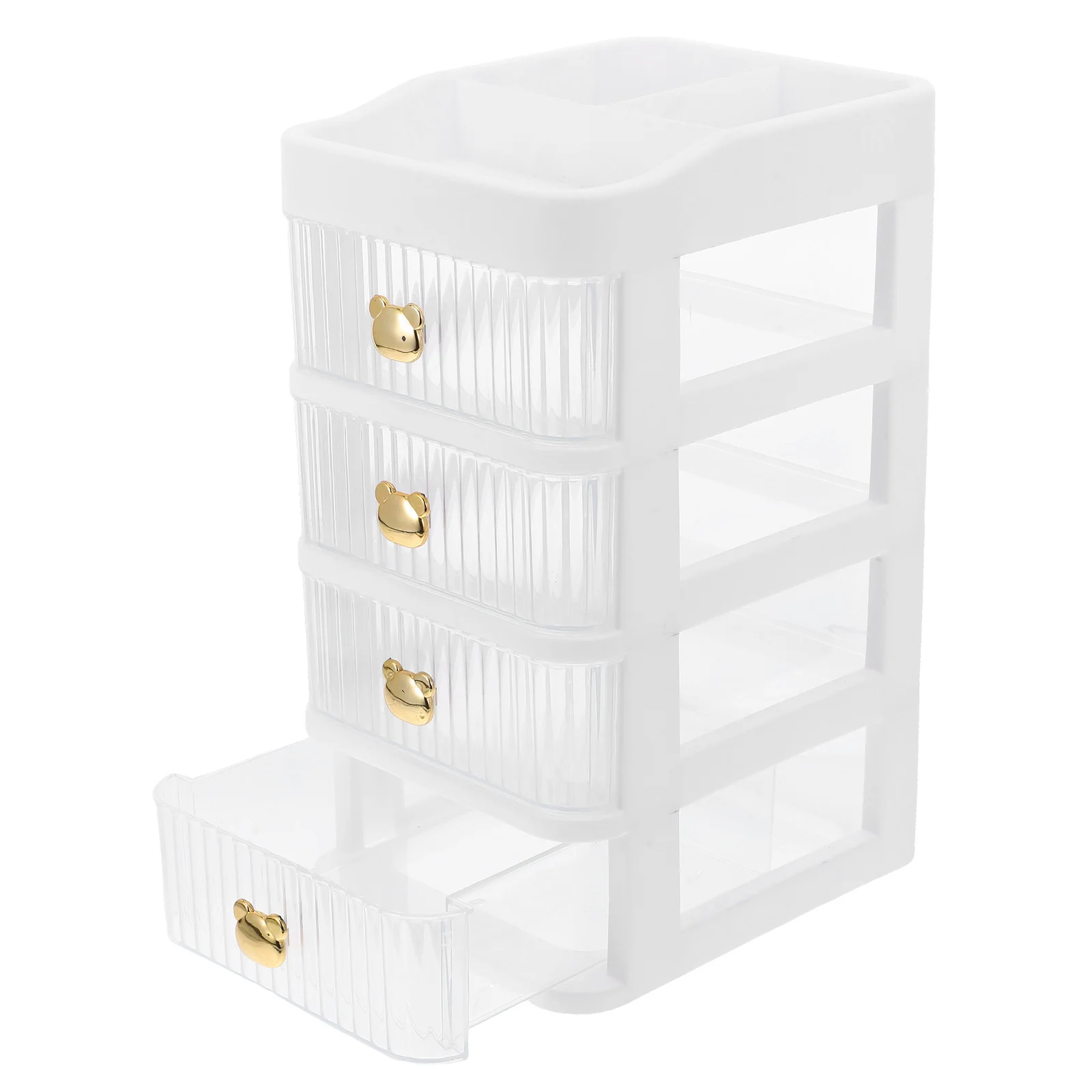 

Transparent Desk Organizer Storage Box PP Material Large Capacity Pen Ruler Holder Suitable Kitchen Bathroom Study Classroom