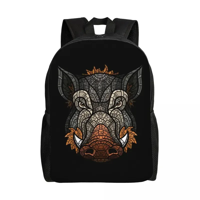 

Wild Boar Feral Pig Backpacks for Women Men Water Resistant School College Bag Print Bookbags