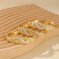 Dubai Style Bridal Bracelet Exquisite Carved Wrist High Quality Women's Wedding Party Metal Bracelet Jewelry