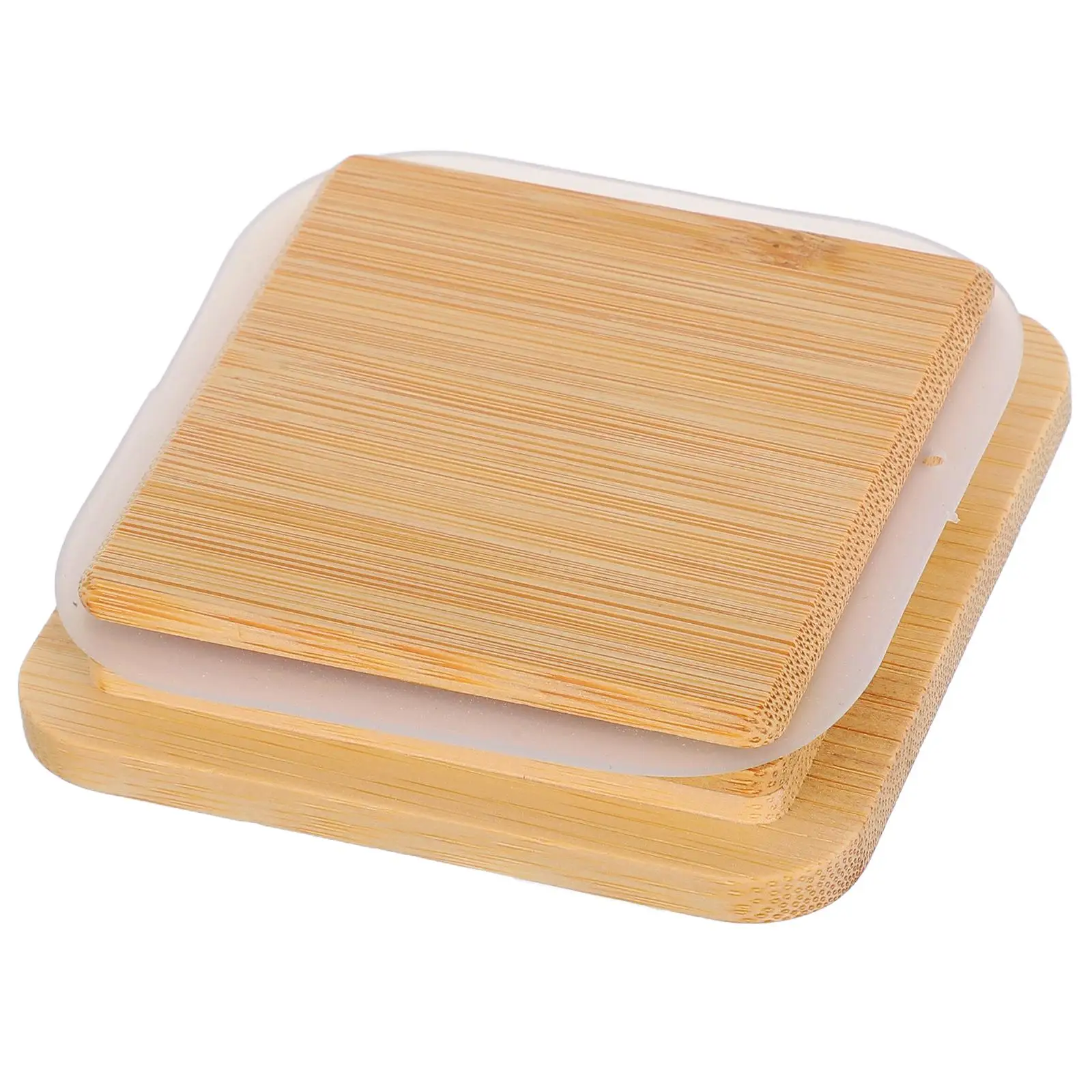 

Bamboo Airtight Lid for Glass Cups Wide Mouth Square Containers Sealing Ring Reusable Sturdy Storage Solution Kitchen Barware