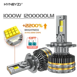 HYNBYZJ-Lumière de Sauna LED pour Voiture, 1000W, H4, H7, Sous 000LM, H1, H3, H8, H11, H13, HB3, HB4, 9005, 9006, 9012, 9007, 12V, 24V