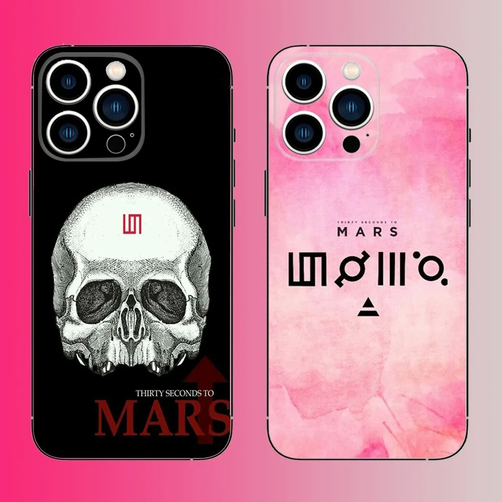 30 Second To Mars 30STM Phone Case For iPhone 16,15,14,13,12,11,Pro,Max,Plus,Mini,X,XS,XR,8,7,6,S,SE Soft Black Case