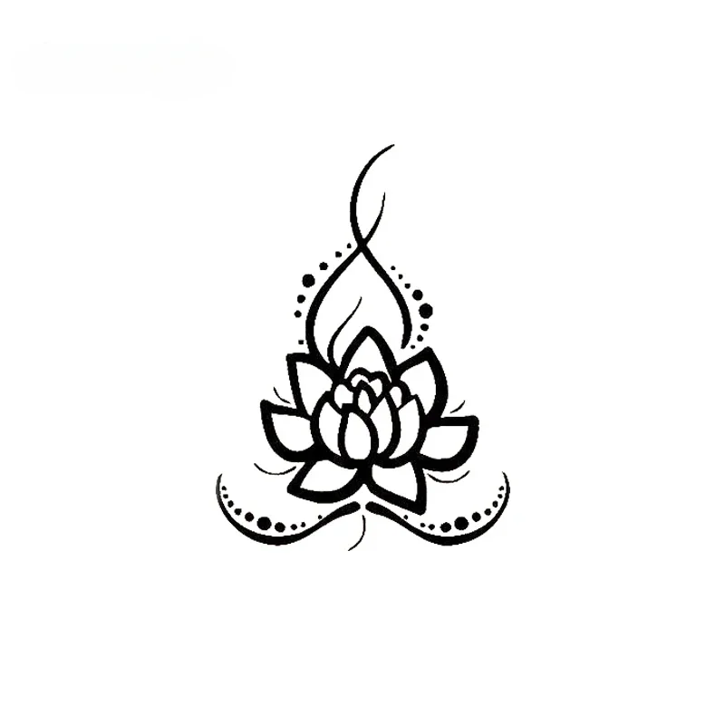 New Design Heavenly Lotus Flower Decals Art Car Window Decor Meditation Yoga Zen Boho Decal Car Trunk Decoration Pattern
